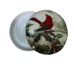 Hautman Brothers Collection "Cardinal in Holly" Porcelain Trinket Box 7" NWOB